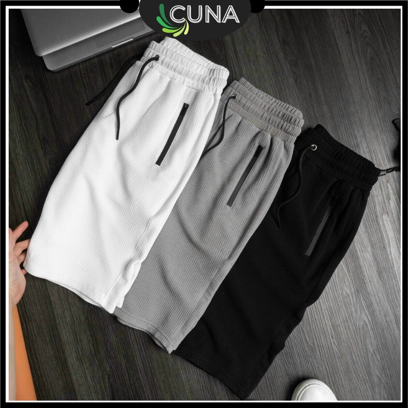Bộ Thể Thao Nam CUNA Bộ Quần Áo Nam Quần Đùi Cộc Tay Mặc Nhà Tập Thể Dục Thể Thao Chơi Ngủ Mùa Hè Chất Đũi Xốp Cao Cấp
