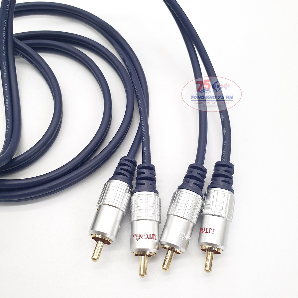 Dây AV hoa sen 4 đầu  dài 1.5M- hàng hãng Liton