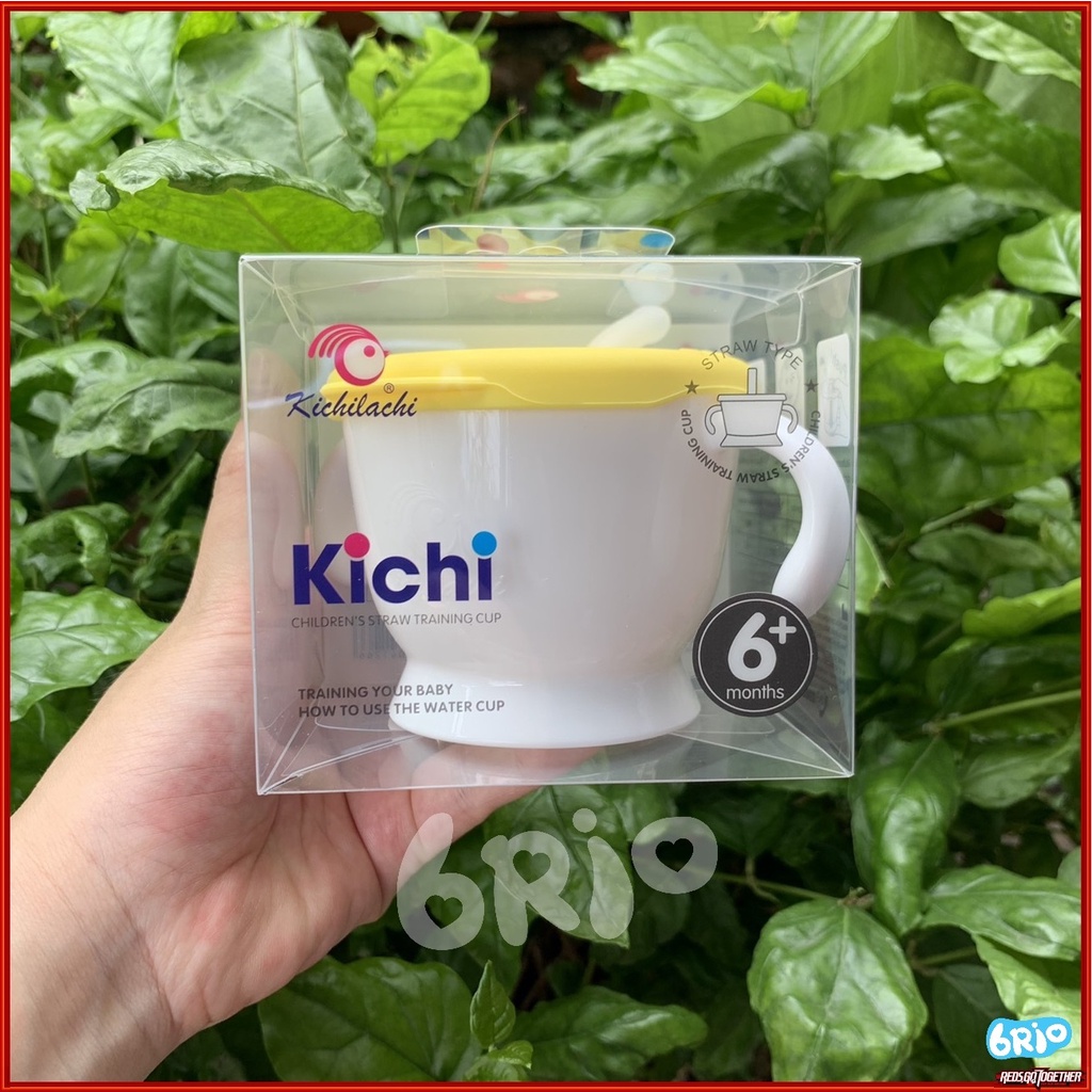 Cốc tập uống, tập hút 3 giai đoạn Kichilachi tiện lợi cho bé có vạch chia ml