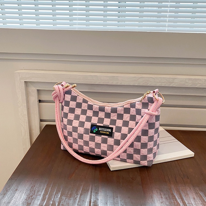 Túi Xách Đeo Vai Họa Tiết Sọc Caro Thời Trang Cá Tính