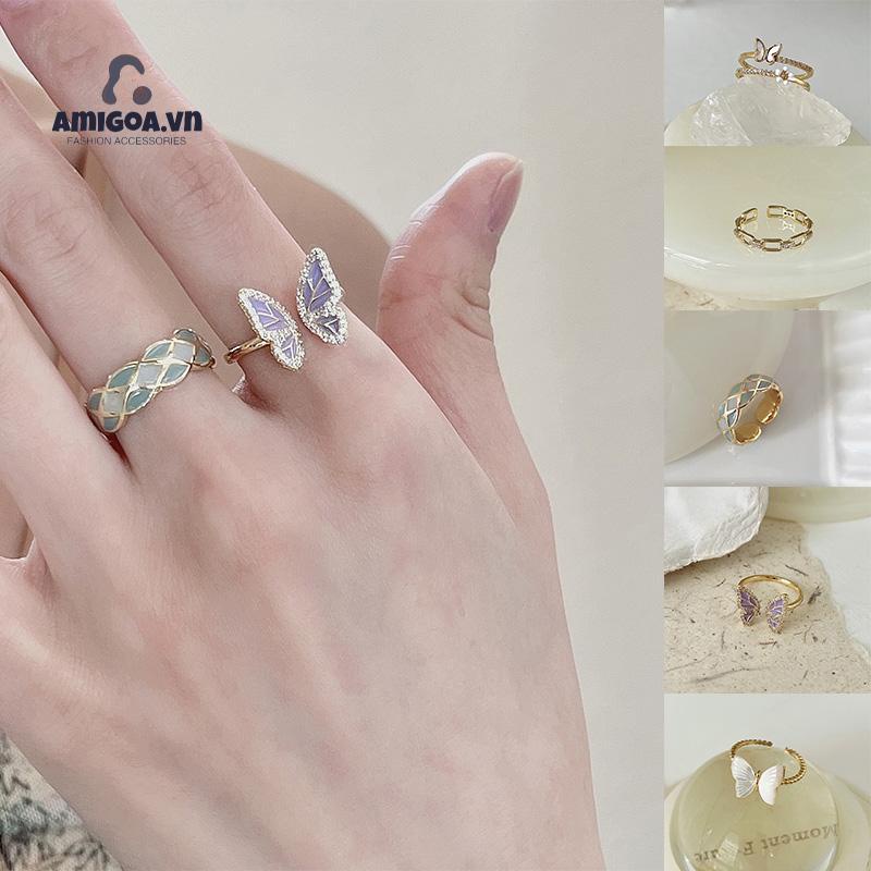✨✨ Nhẫn Hình Bướm Đính Ngọc Trai Thiết Kế Độc Đáo Thời Trang Cao Cấp