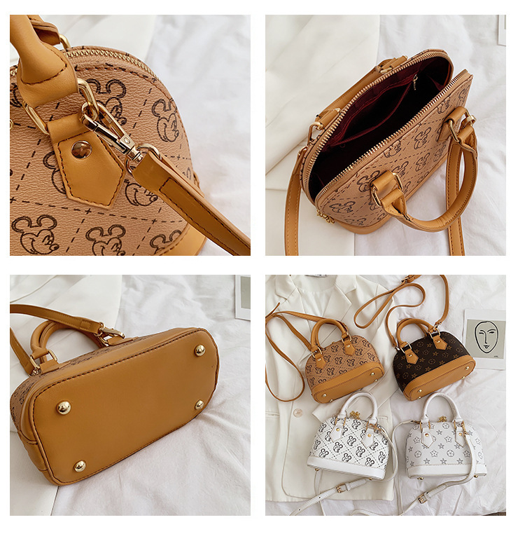 Túi Xách JASMIN NOIR Kiểu Vỏ Sò In Họa Tiết Hoa Thời Trang Dành Cho Nữ