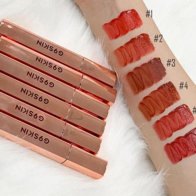 Son Kem G9 Skin First V-Fit Velvet Tint màu 04, Son G9 04 màu hot đỏ gạch