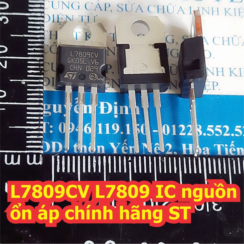 5 con L7809CV L7809 IC nguồn ổn áp chính hãng ST kde7480