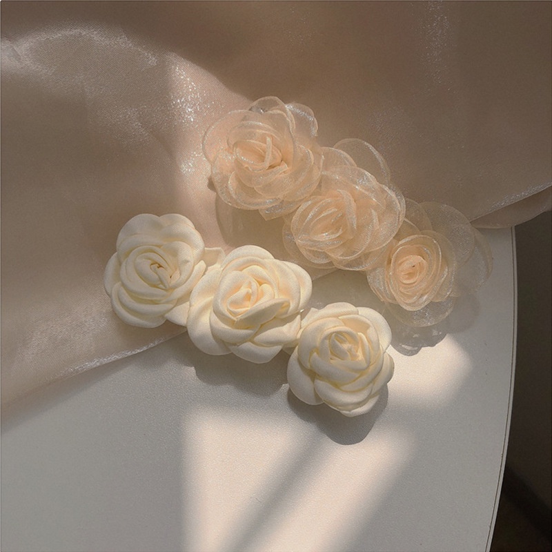 Kẹp Tóc Hoa Trà Hình Học Bằng Hợp Kim Phong Cách Hàn Quốc Ngọt Ngào Cho Nữ