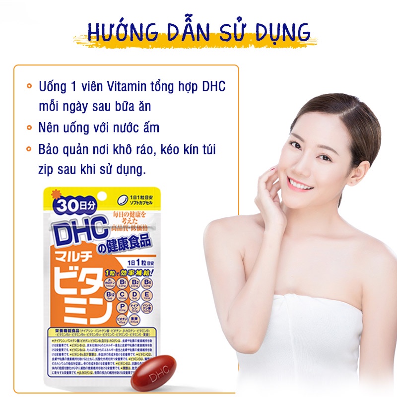 Viên uống DHC Nhật Bản Multi Vitamin Tổng Hợp 30 Ngày và 90 Ngày