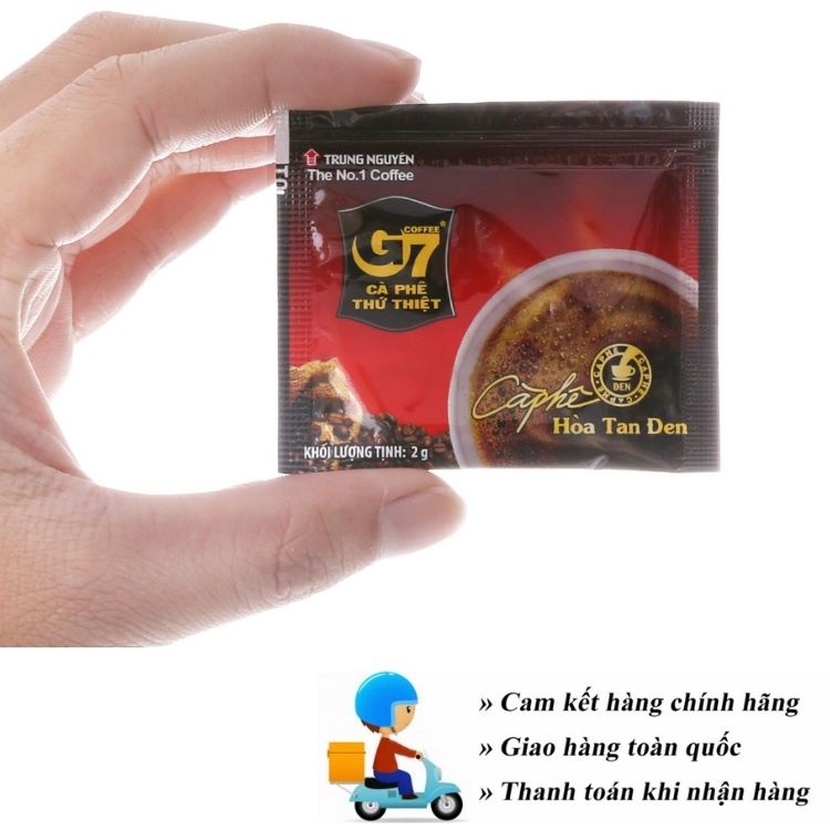 [Combo 3 hộp] Cà Phê G7 Đen Không Đường hộp 15 gói - Cafe Hoà Tan Trung Nguyên