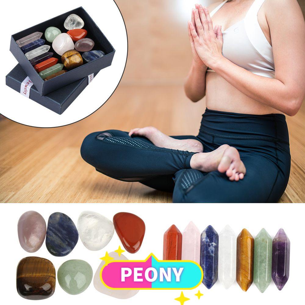 Set viên đá thô 7 năng lượng luân xa hỗ trợ chữa lành cơ thể bằng phương pháp Reiki trang trí nhà cửa