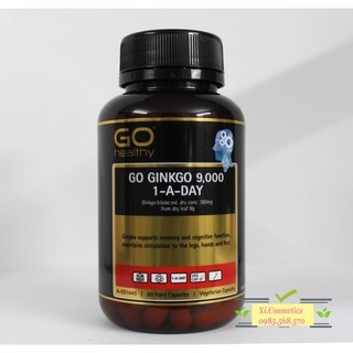 [ 60 viên, Date 11/2023 ] Viên uống bổ não Go Healthy Ginkgo 9000+ 60 viên