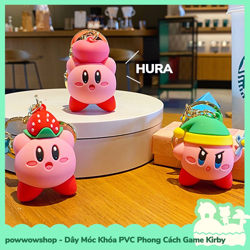 [Sẵn VN - Hỏa Tốc] Dây Móc Khóa PVC Kiểu Dáng Nhân Vật Game Nintendo Switch Kirby