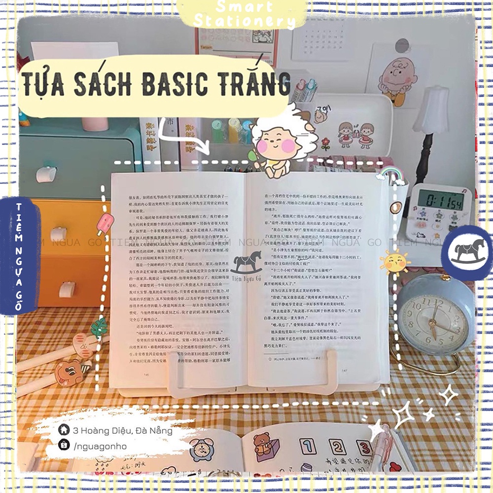 Tựa Sách/ I.pad Basic Trắng - Tiệm Ngựa Gỗ