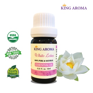 Tinh Dầu Hoa Sen Trắng Kingaroma - White Lotus Essential Oil | 100% Nguyên Chất | Cao Cấp, Giảm Stress, Chống Lão Hóa Da