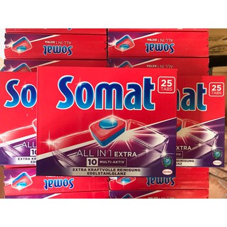Combo 3 hộp viên rửa chén bát - ly somat 25 viên all in 1 - dùng cho máy rửa bát
