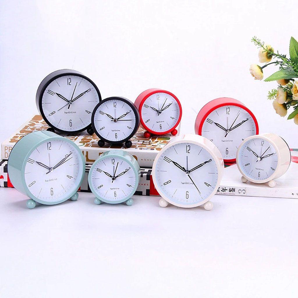 1 Đồng Hồ Báo Thức Cỡ Nhỏ 4.5 Inch Bằng Kim Loại Sử Dụng Pin