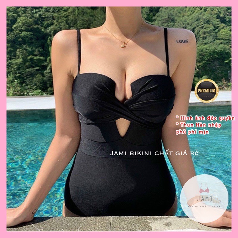 bikini đồ bơi nữ một mảnh cao cấp nâng ngực ôm bụng hack eo thun vải hàn nhập  JAMI - MOM256