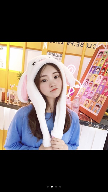 ( có sẵn) Mũ tai thỏ , nón tai thỏ của Nayeon Twice, mũ Kpop siêu xinh