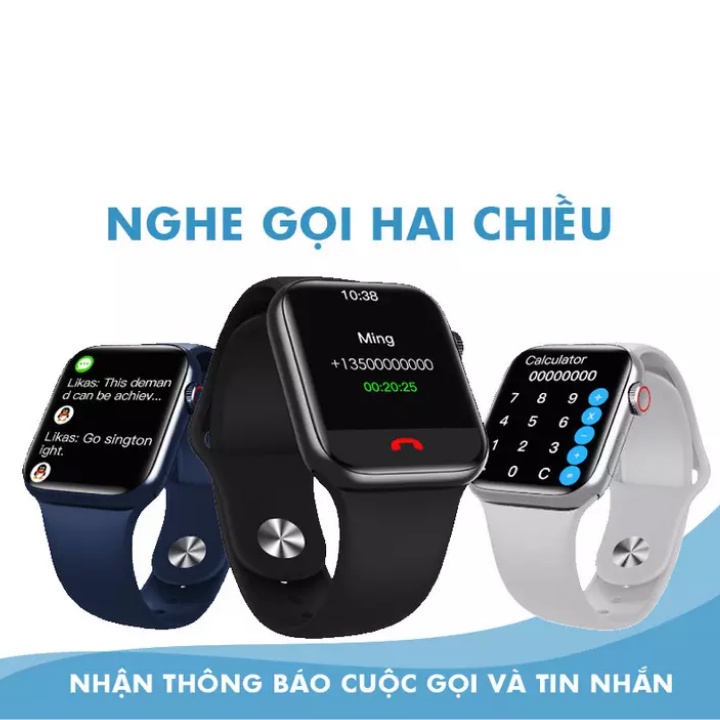 Đồng Hồ Thông Minh M26 Plus Smartwatch Series 6 bản nâng cấp, Nghe gọi cho điện thoại Iphone Android , Nút Nguồn Digital