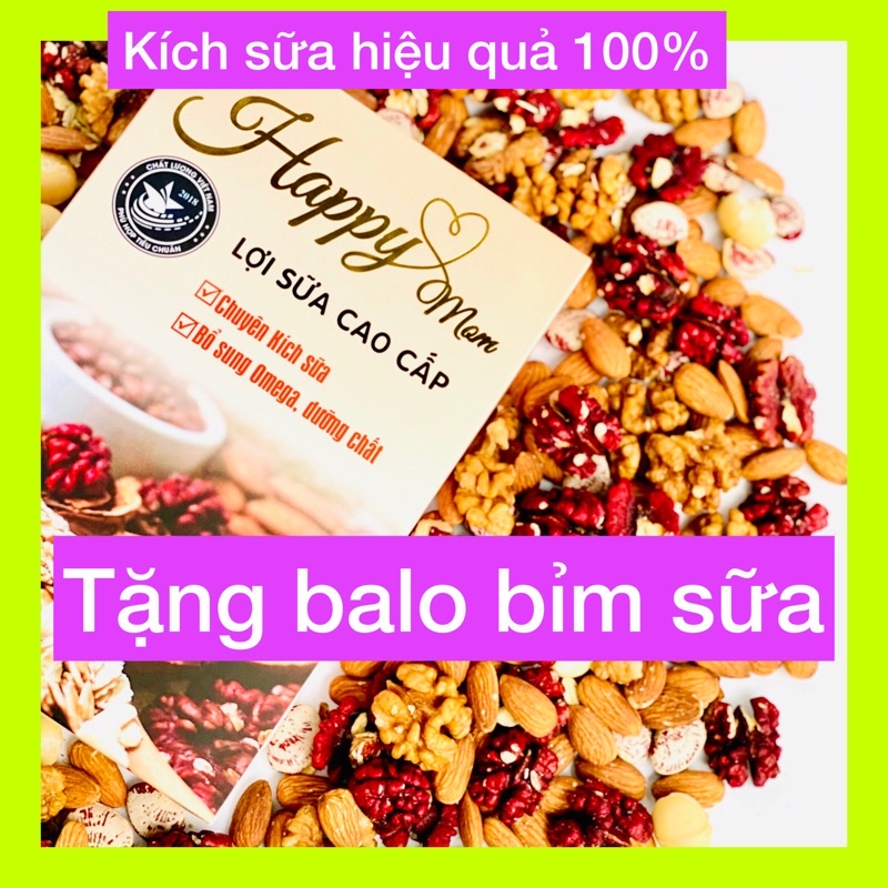 Ngũ cốc lợi sữa Happy Mom kích sữa 100% - Tặng khăn ướt và trà lợi sữa - Khác biệt và cao cấp nhất thị trường ngũ cốc