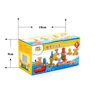 [Mã LIFETOYS1 giảm 30K đơn 99K] [PHÁT TRIỂN IQ SỚM] Đoàn tàu chở số bằng gỗ - Đồ chơi thông mình cho bé