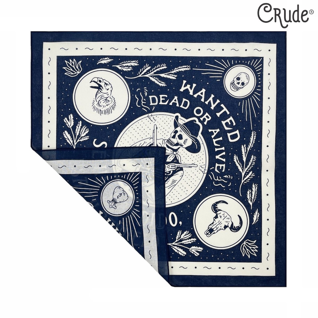 Khăn Bandana Retro Vintage WANTED - Crude VN