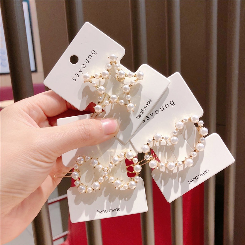 Kẹp Tóc Đính Ngọc Trai Xinh Xắn Cho Nữ