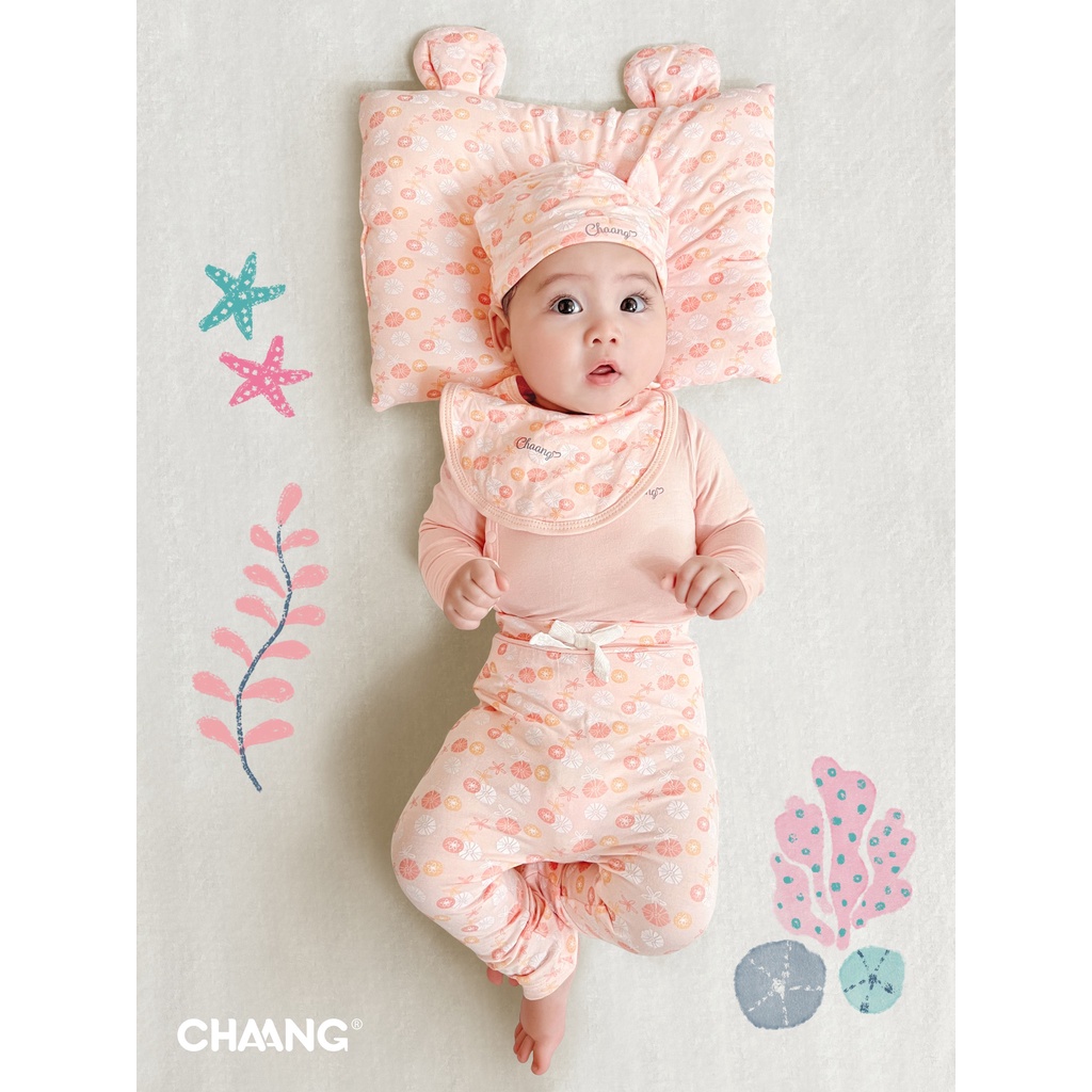 [CHÍNH HÃNG] Bộ quần áo dài tay cúc chéo kèm mũ sơ sinh Tigger Chaang