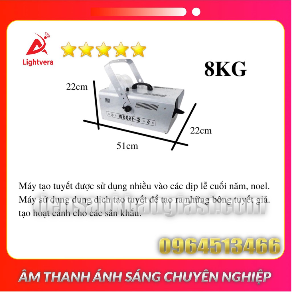 Máy Phun Tuyết 1500w Mang Mùa Đồ Nhân Tạo Tới Cho Bạn Đèn Sân Khấu Lightvera