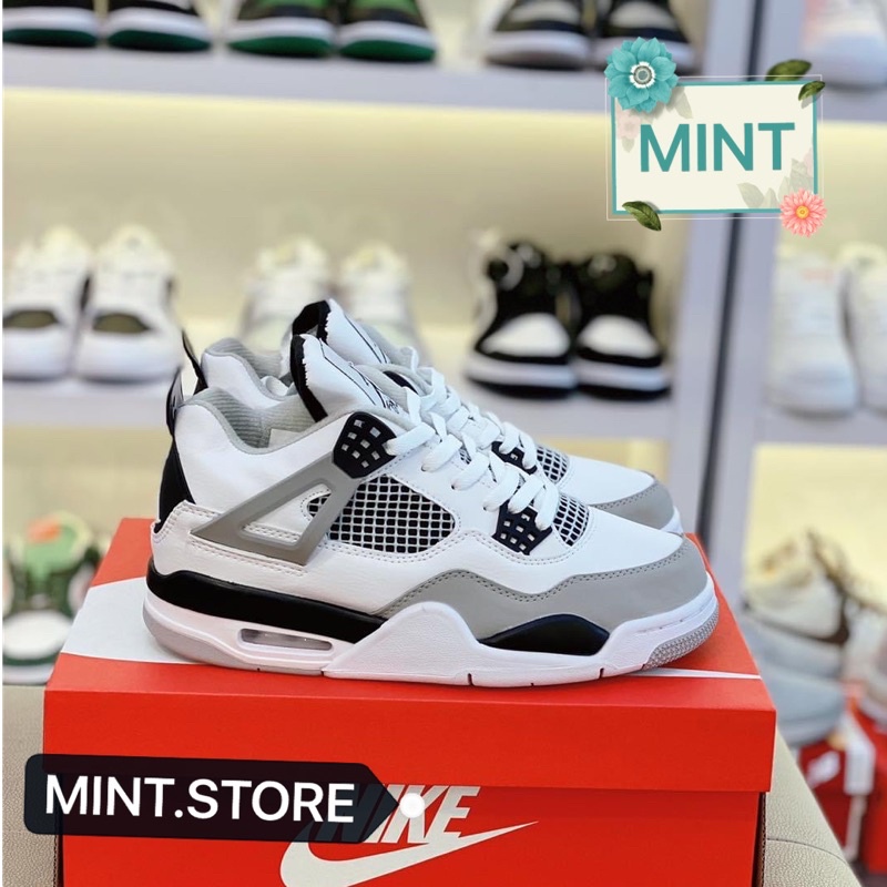 Giày thể thao sneaker J4 đen xám cao cổ