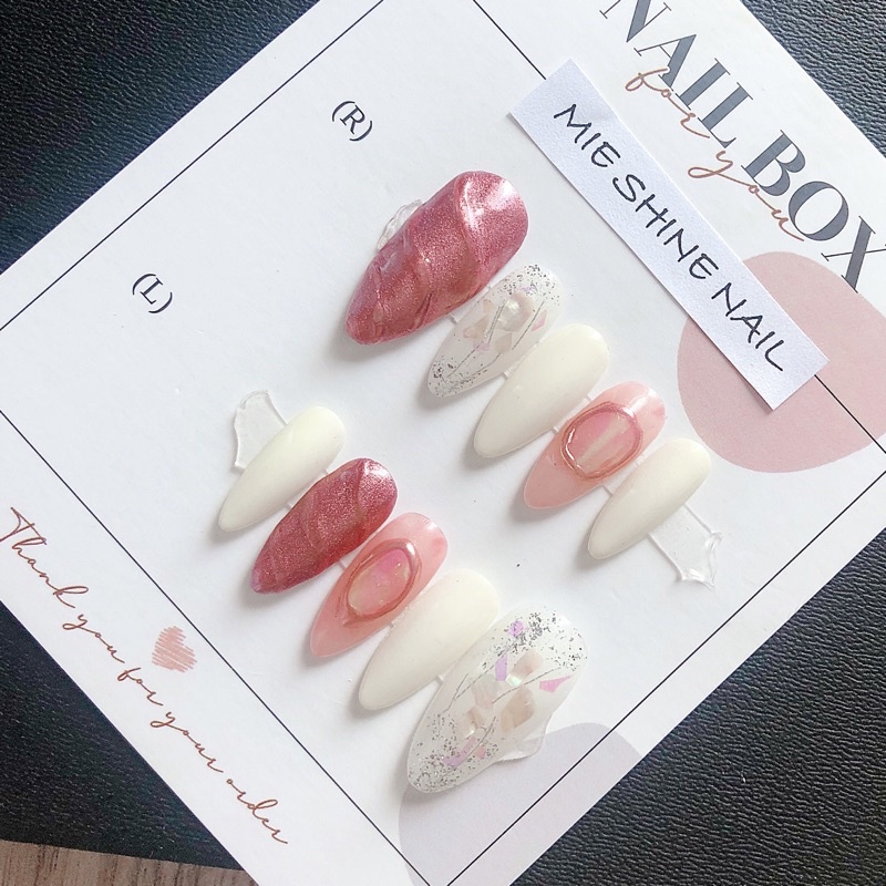 Nailbox móng up style hàn tráng gương hồng
