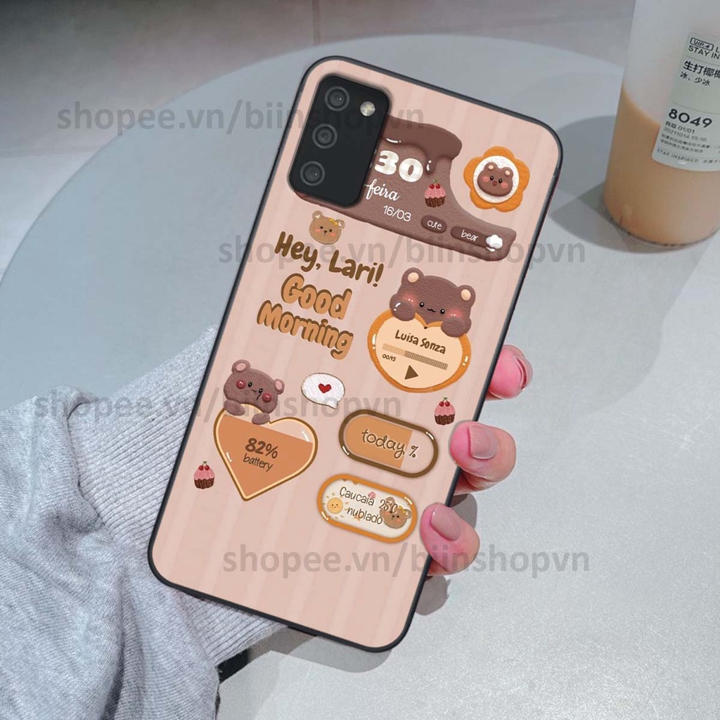 Ốp Samsung A02s / A03s in 3D icon gấu nổi siêu xinh, siêu đáng yêu, cá tính phong cách
