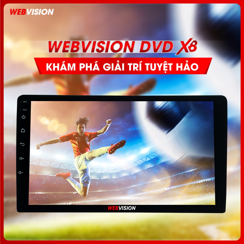Màn hình DVD android cho ô tô, Webvision DVD X8, điều khiển bằng giọng nói, ROM 64GB | BigBuy360 - bigbuy360.vn