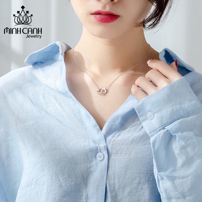 Dây Chuyền Nữ Bạc Ta Minh Canh Jewelry - Trái Tim Lồng
