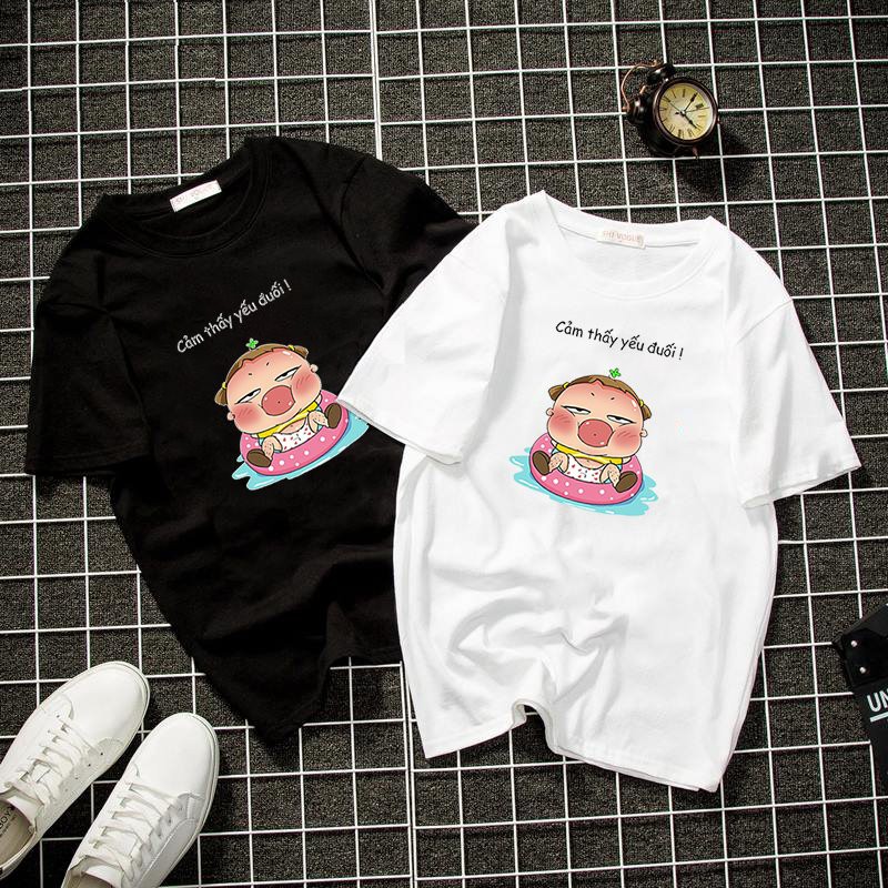 Áo thun form rộng tay lỡ Quỳnh dễ thương vải dày mịn 2020T2576