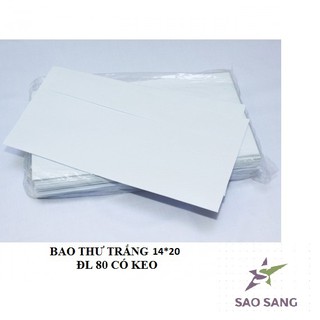Bao thư trắng 14*20 (xấp 100 cái)