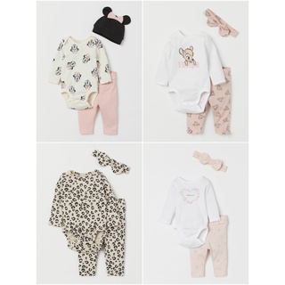 Set 3 chi tiết minnie hồng HM H&M sz 2-4, 4-6, 6-9m_ hàng chính hãng Anh