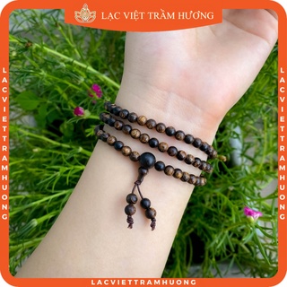 Vòng tay trầm hương 108 hạt sánh chìm 5mm cho nữ - chuỗi tràng hạt trầm hương tự nhiên cao cấp