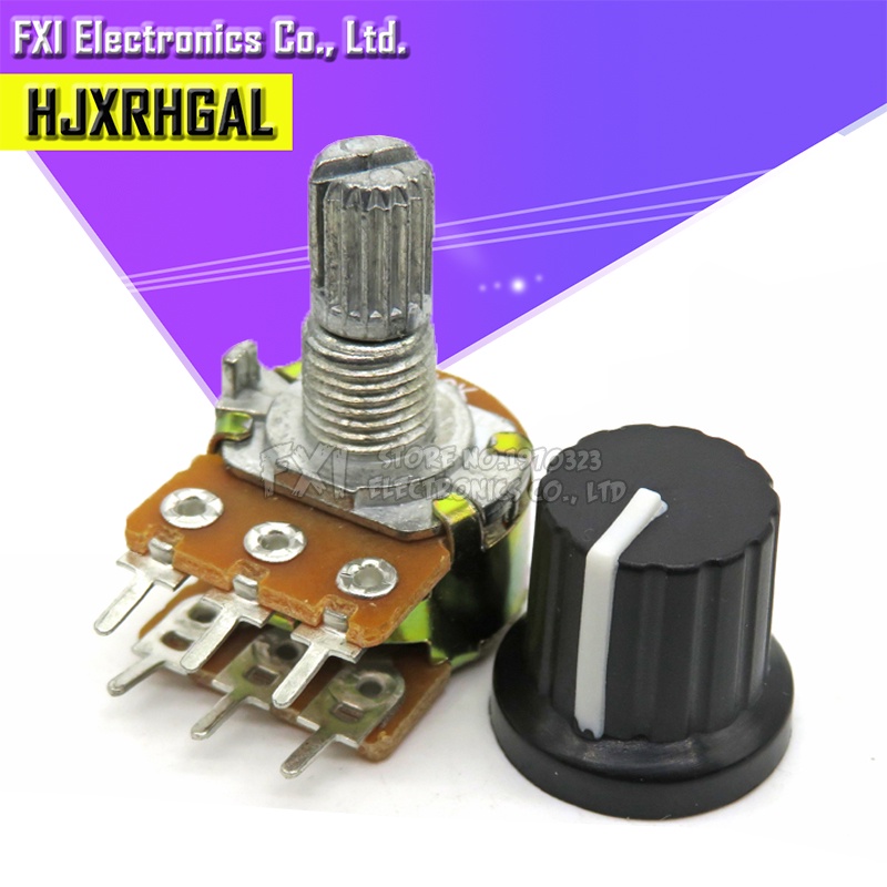 Bộ 5 Linh Kiện Điện Tử 5 Món WH148 B1K ~ B1M ohm 1K 2K 5K 10K 20K 6Pin 15mm 10K 3 Cho Arduino