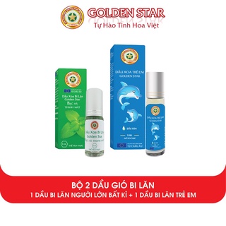 Bội đôi Dầu bi lăn Golden Star  và dầu bi lăn  trẻ em 9ml