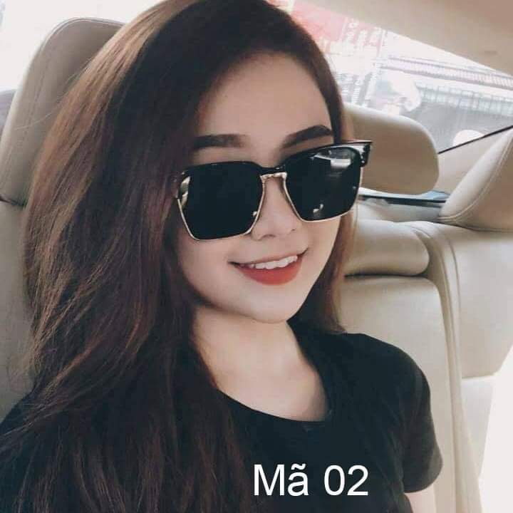 Kính mát nam nữ thời trang mặt kính vuông gọng vàng Chống Tia UV dành cho Nam và Nữ hot tried