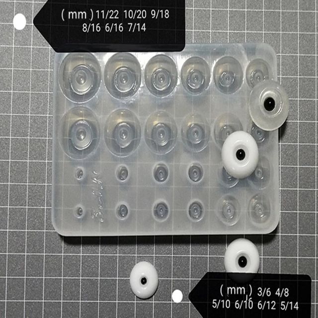 Khuôn silicone resin casting mắt búp bê BJD doll eye