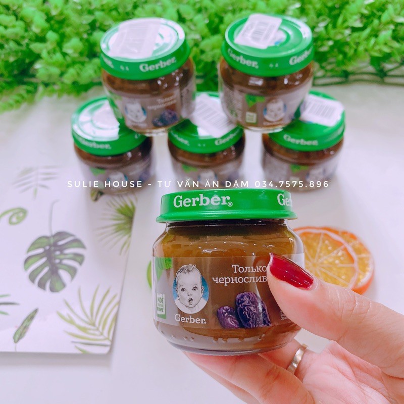 Hũ mận đen Gerber 4m+