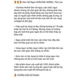 Kem massage nở ngực DORLENE HERBAL Thái Lan