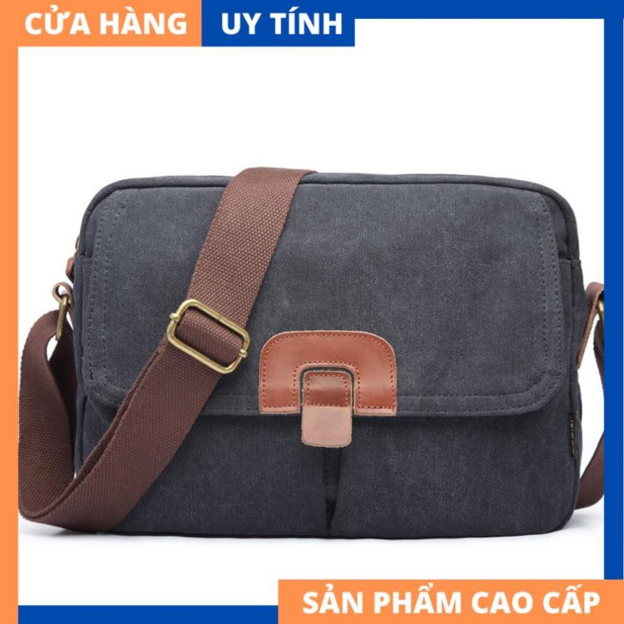 Túi Vải Bố Nam Cao Cấp Cá Tính (đen - nâu - xanh dương) [HÀNG SIÊU CẤP]