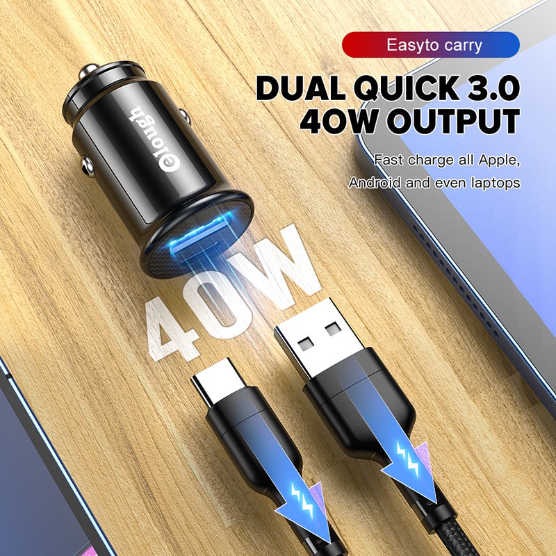 Tẩu sạc nhanh USB QC3.0 PD 40W chuyên dùng cho điện thoại Xiaomi