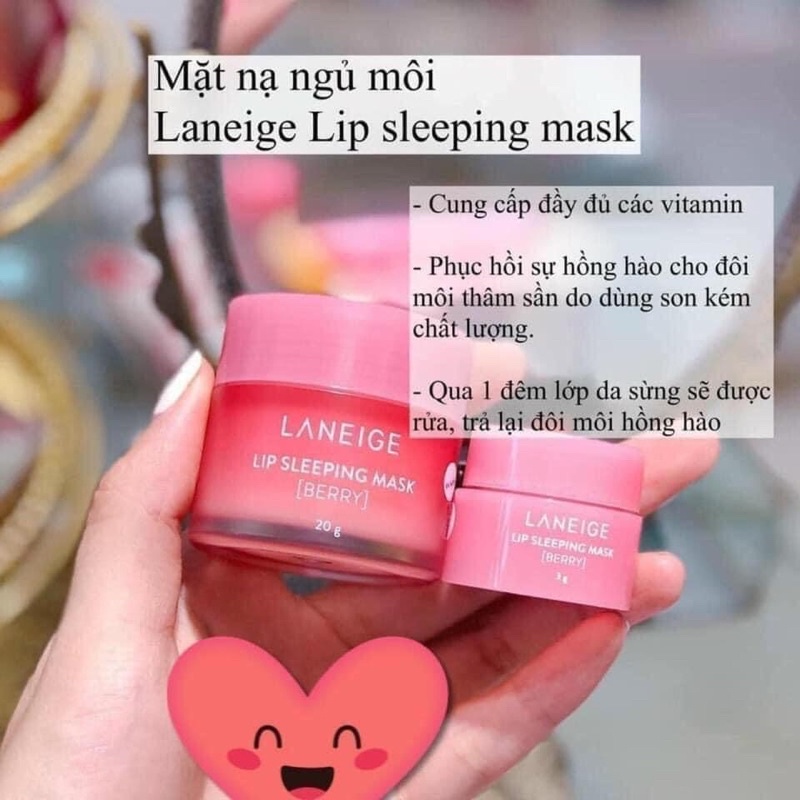 Mặt nạ ngủ cho môi Laneige Lip Sleeping Mask 3g Hàn Quốc Chính hãng