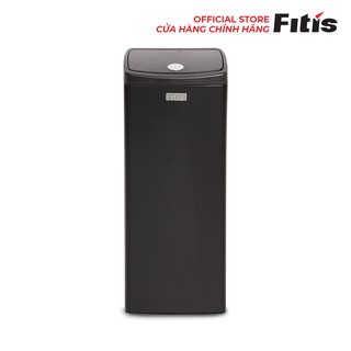 THÙNG RÁC FITIS INOX NHẤN VUÔNG STL1-903 - ĐEN 22L