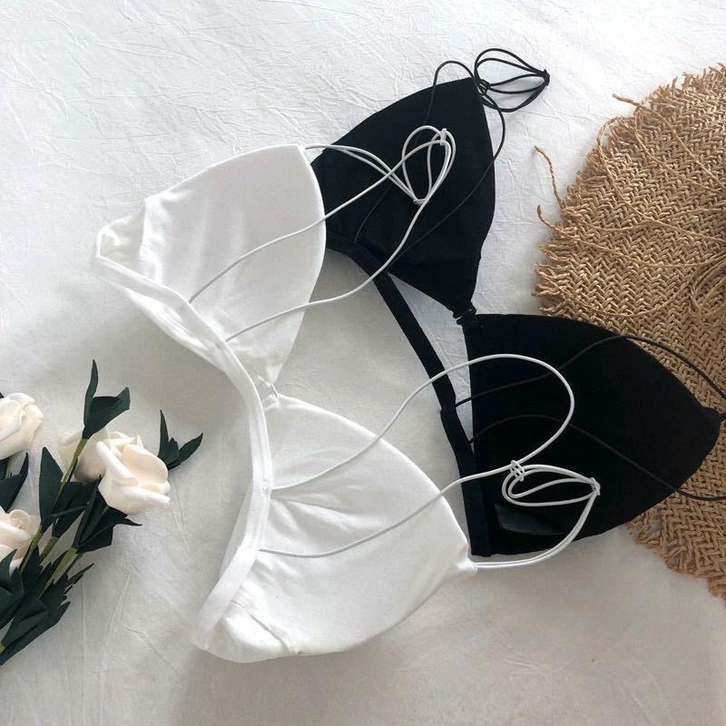 Áo Ngực Nữ ❤️FREESHIP❤️ Áo Bra Thun Đẹp nâng ngực phối viền chun kèm dây nhỏ điệu đà C018