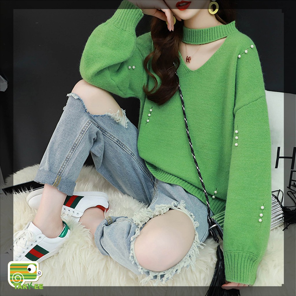 ÁO LEN CỔ CHOCKER CHẤT LEN MỊN SIÊU SÀNH ĐIỆU