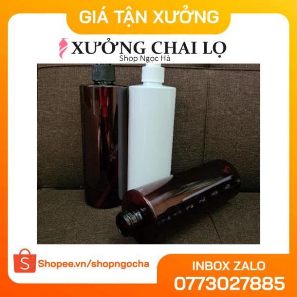 Chai Chiết Mĩ Phẩm ❤ GIÁ TỐT NHẤT ❤ Chai nhựa pet vòi nhấn 500ml cao chiết mỹ phẩm , phụ kiện du lịch