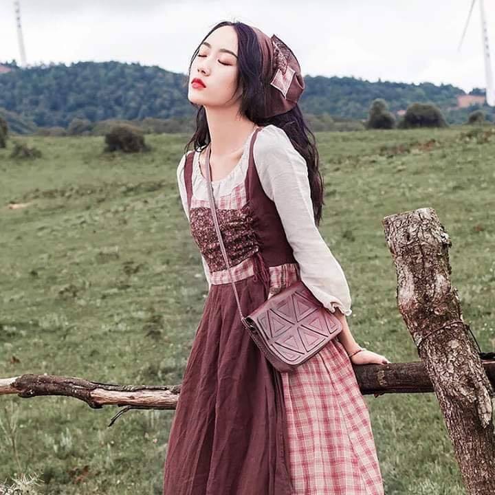 Set Váy Cô Gái Hà Lan Kèm Tuban